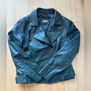 Like New Moto Style Dark Green Danier Tatiana Leather Jacket in XL Super Soft